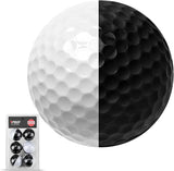 Two-Color Golf Three-Layer Ball Putter Practice Black and White Ball Visual Rolling Direction