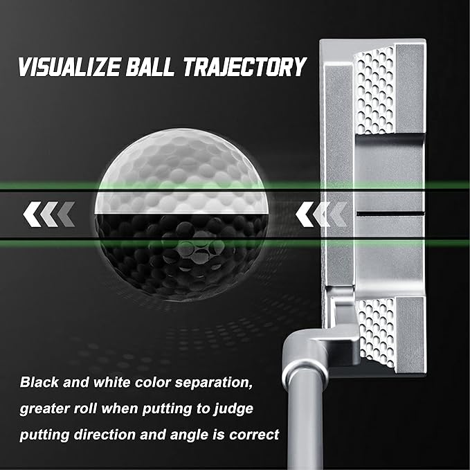 Two-Color Golf Three-Layer Ball Putter Practice Black and White Ball Visual Rolling Direction