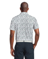 Flowering Peach Print Short Sleeve Golf Polo Shirt