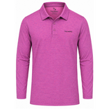 Men’s Abstract Scribble Printed Long Sleeve Golf Polo