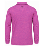 Men’s Abstract Scribble Printed Long Sleeve Golf Polo