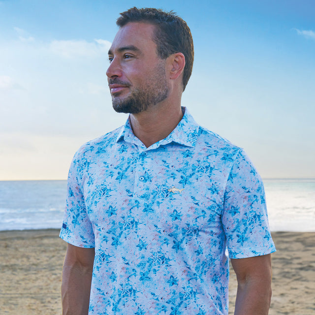 ML75 Tropical Tranquility Mesh Polo