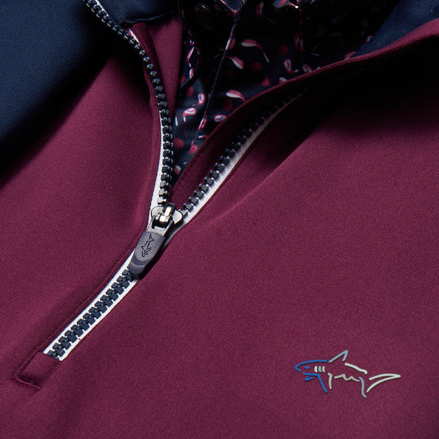 Men's "K174" Grape Wine Coastal Tech Quarter Zip