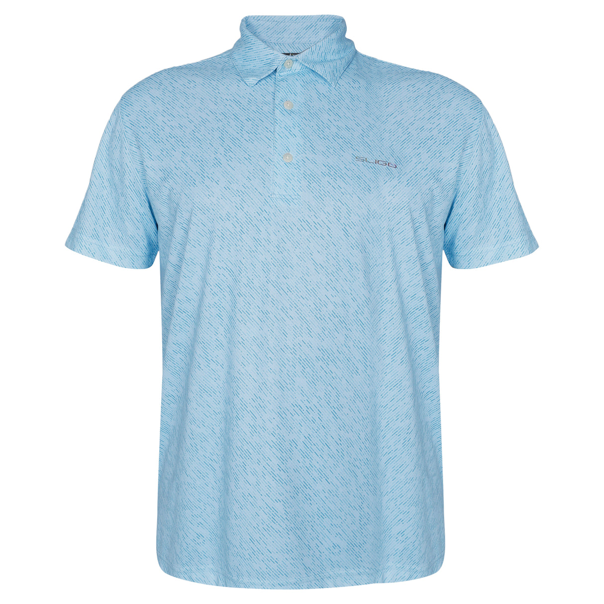 Men,s Blue printed Half Sleeves Stretch Polo