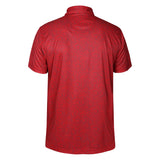 Men,s Red  printed Half Sleeves Golf Stretch Polo