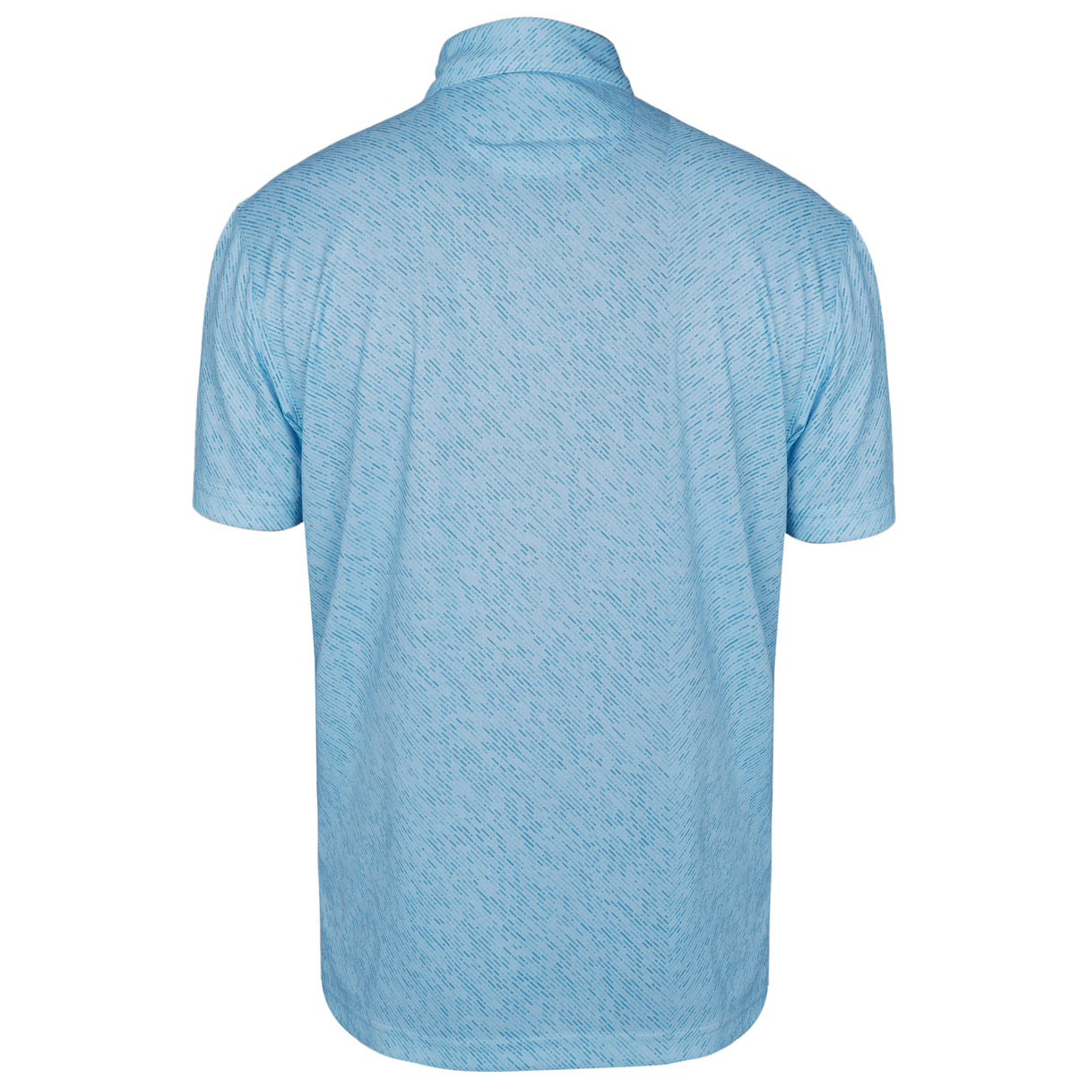 Men,s Blue printed Half Sleeves Stretch Polo