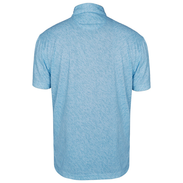 Men,s Blue printed Half Sleeves Stretch Polo