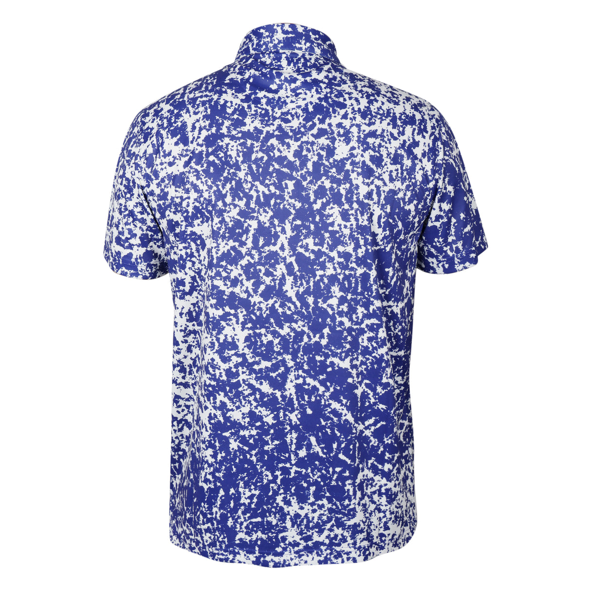 Men,s Marble Blue Printed Half Sleeves Stretch Polo