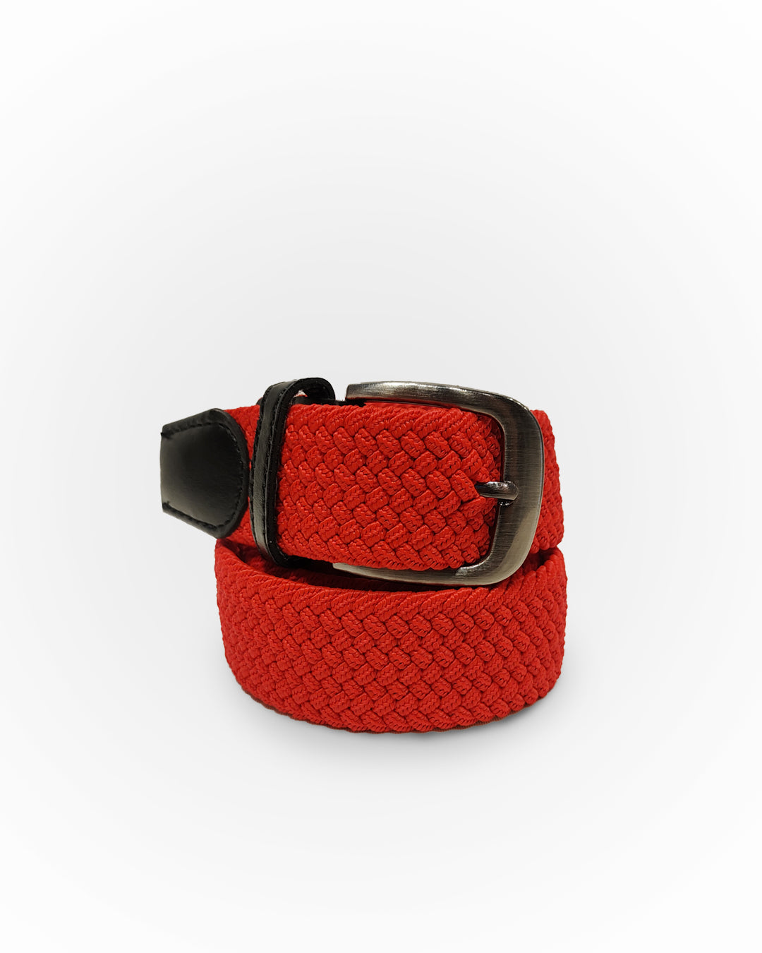 Braided Stretchable Golf Belt - Red