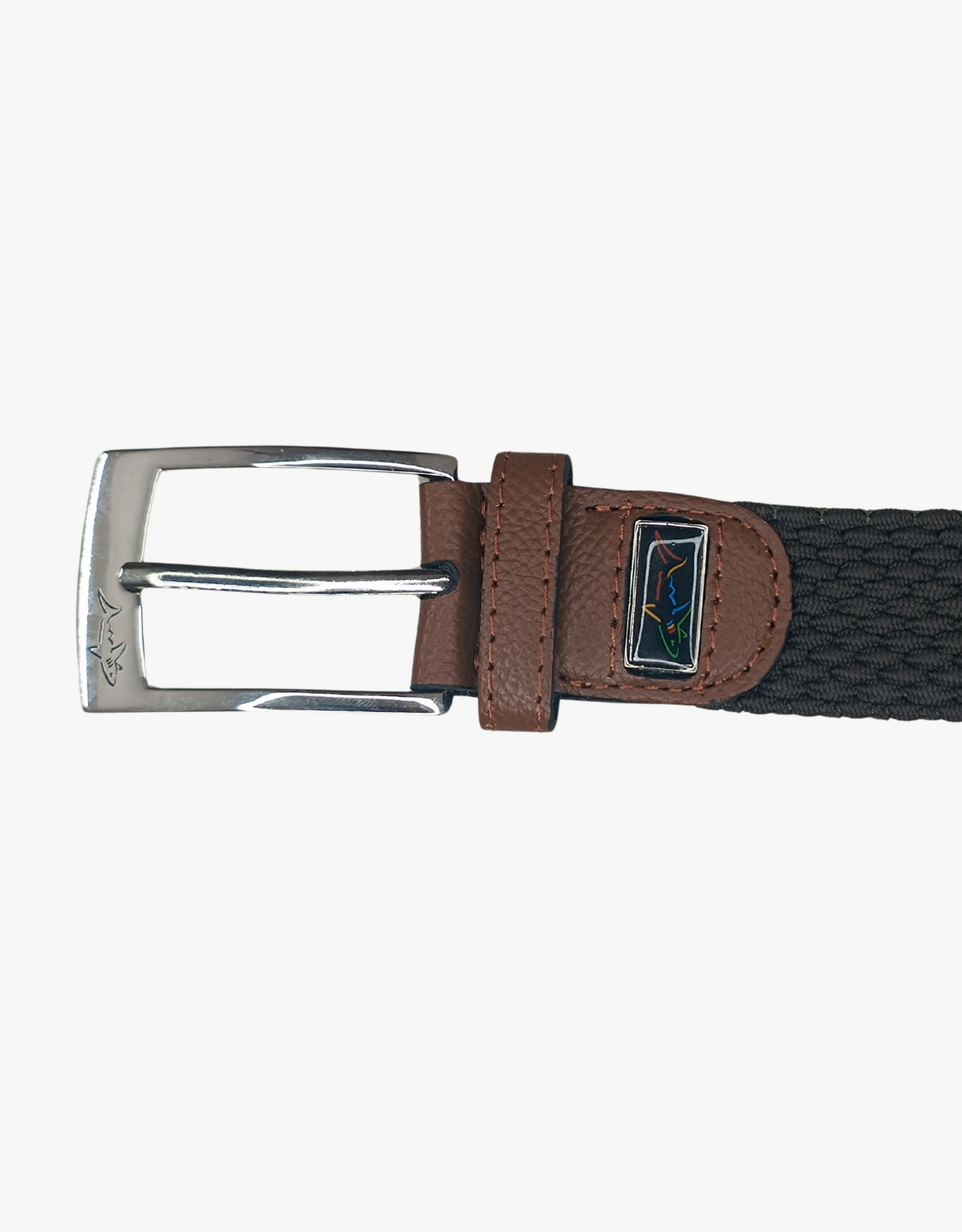 Men's Striped Stretchable Golf Braided Belt