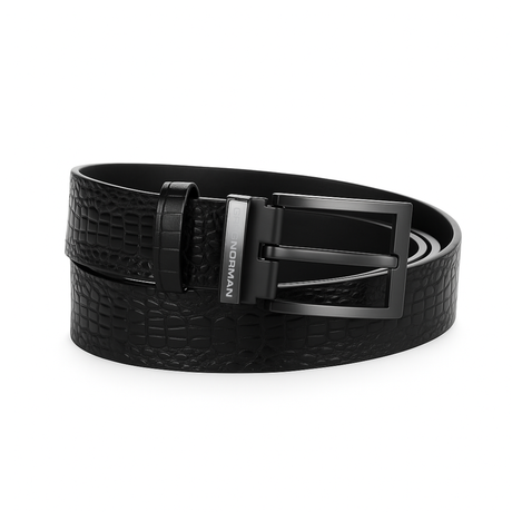 Textured Leather Golf Belt