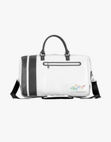 Golf Waterproof Boston Bag with shoe compartment - White/Grey