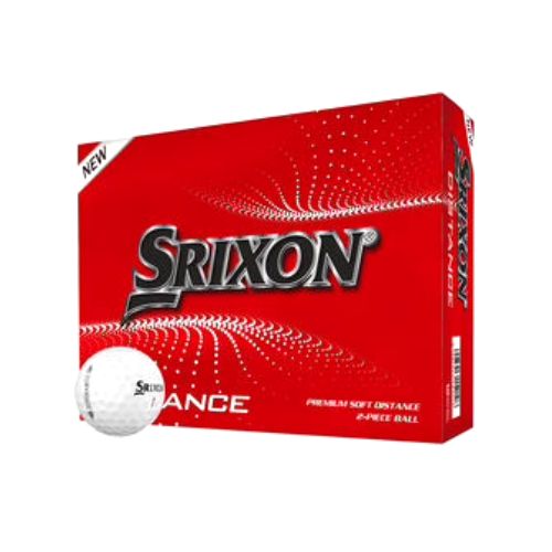 Srixon Distance Soft Golf Balls | White | Pack of 12 Balls