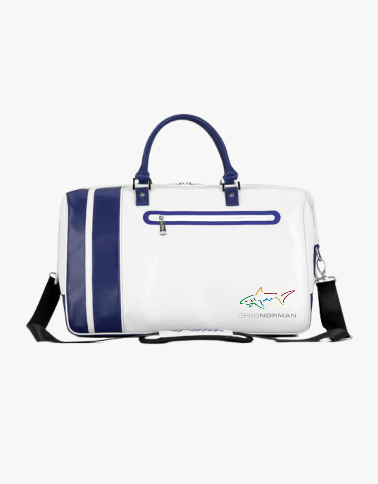 Golf Waterproof Boston Bag with shoe compartment - White/Blue