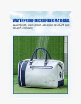 Golf Waterproof Boston Bag with shoe compartment - White/Blue