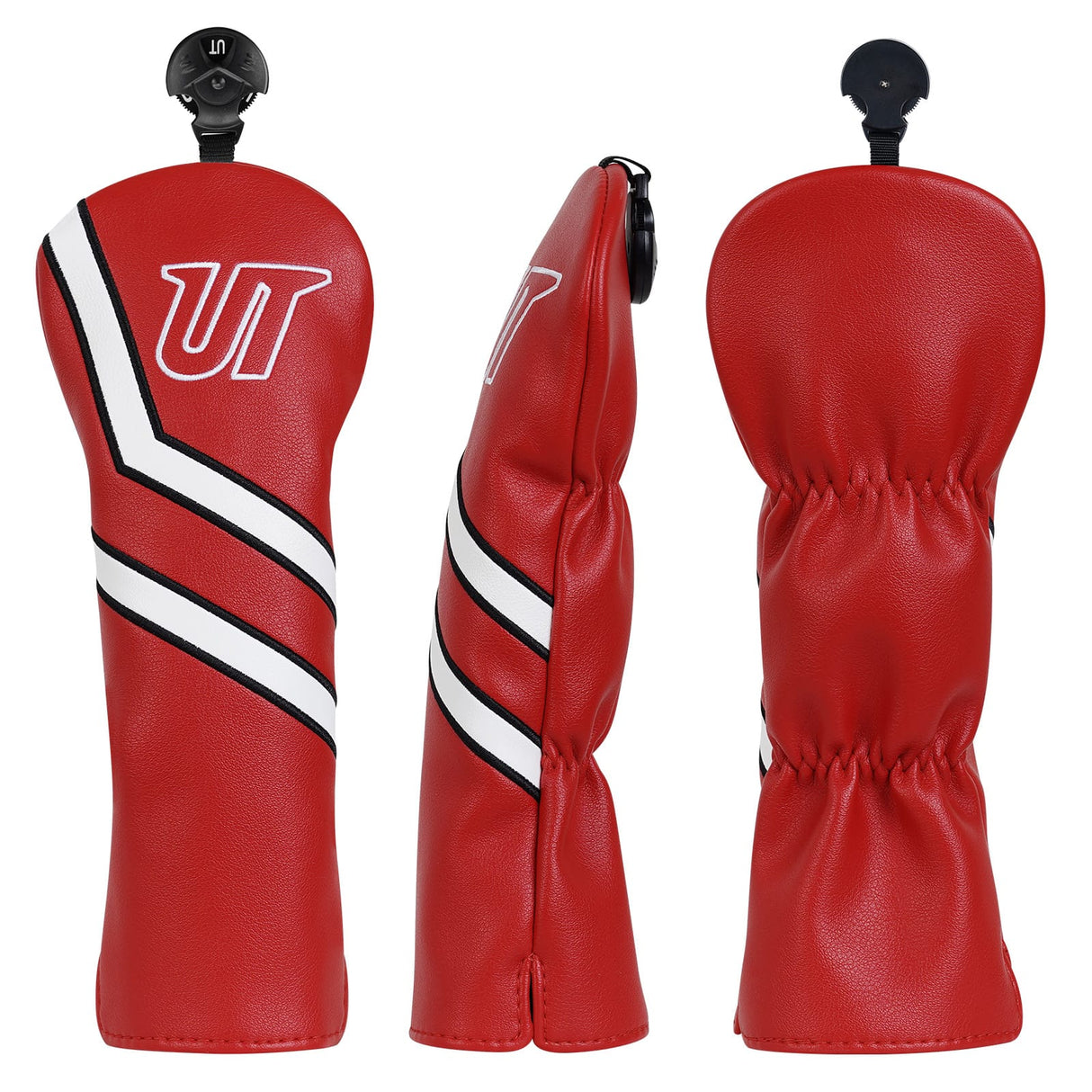 Red PU Hybrid Golf Headcover - UT Club Cover