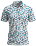 Men's Sea Life Scatter Golf Polo
