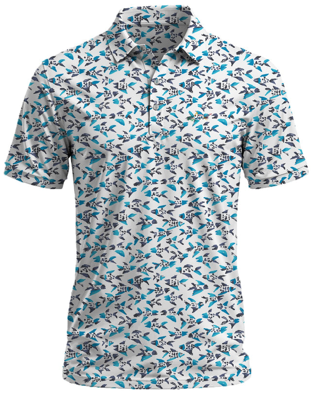 Men's Sea Life Scatter Golf Polo