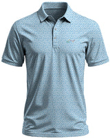 Men's Tiny Fin Golf Polo - Lt Blue