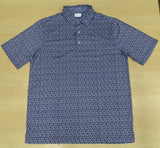Men's “Blue Vector” Geometric Golf Polo