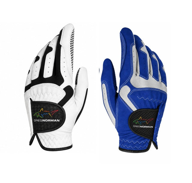 Greg Norman Men’s Compression-Fit Golf Gloves - Pack 2(left Hand)