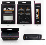 Pro Performance Crown Top Wooden Golf Tees - Pack Of 30