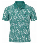 Men’s Abstract Splatter Printed Golf Polo