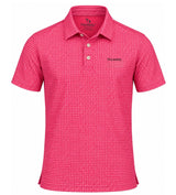 Men’s Micro Geometric Printed Stretchable Golf Polo