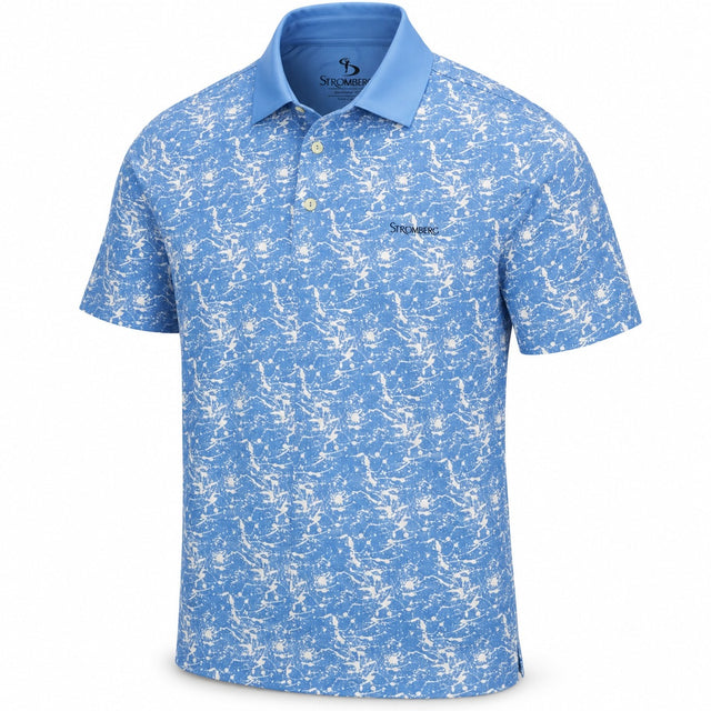 Men’s Abstract Splatter Printed Golf Polo