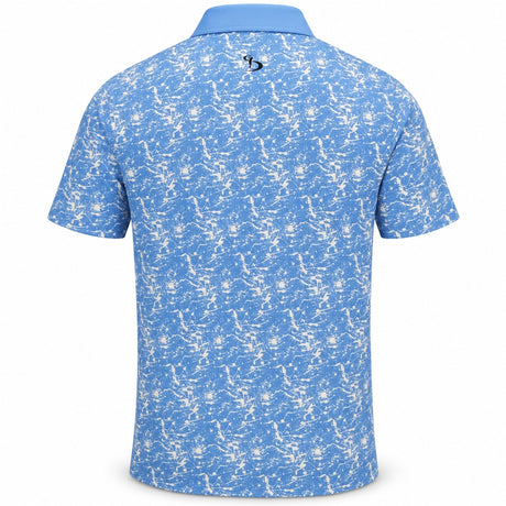 Men’s Abstract Splatter Printed Golf Polo
