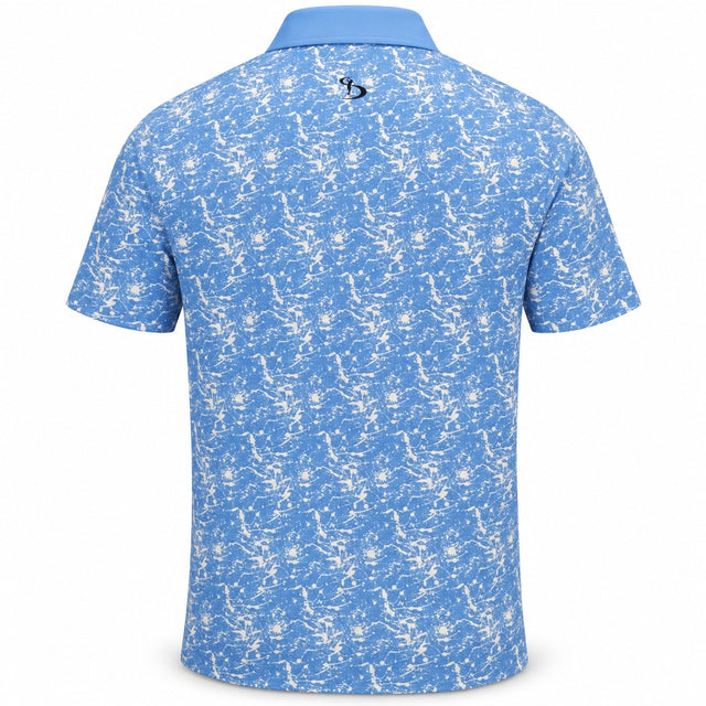 Men’s Abstract Splatter Printed Golf Polo