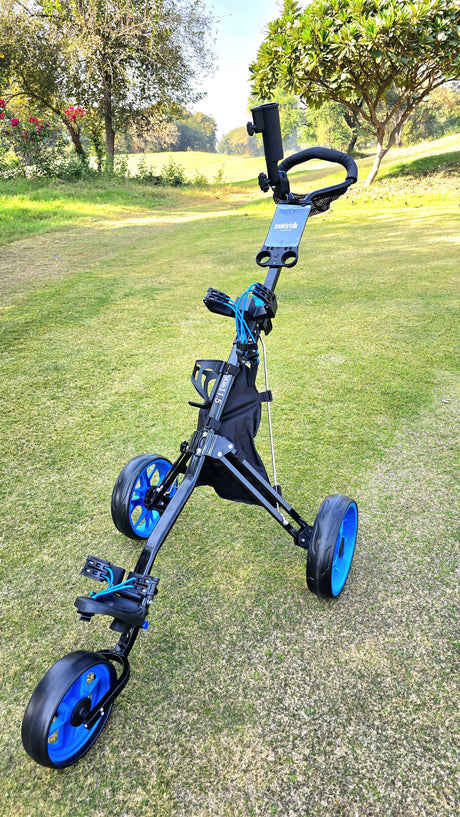 Caddytek lite Three Wheel Trolley with Umbrella and Bottle Holder