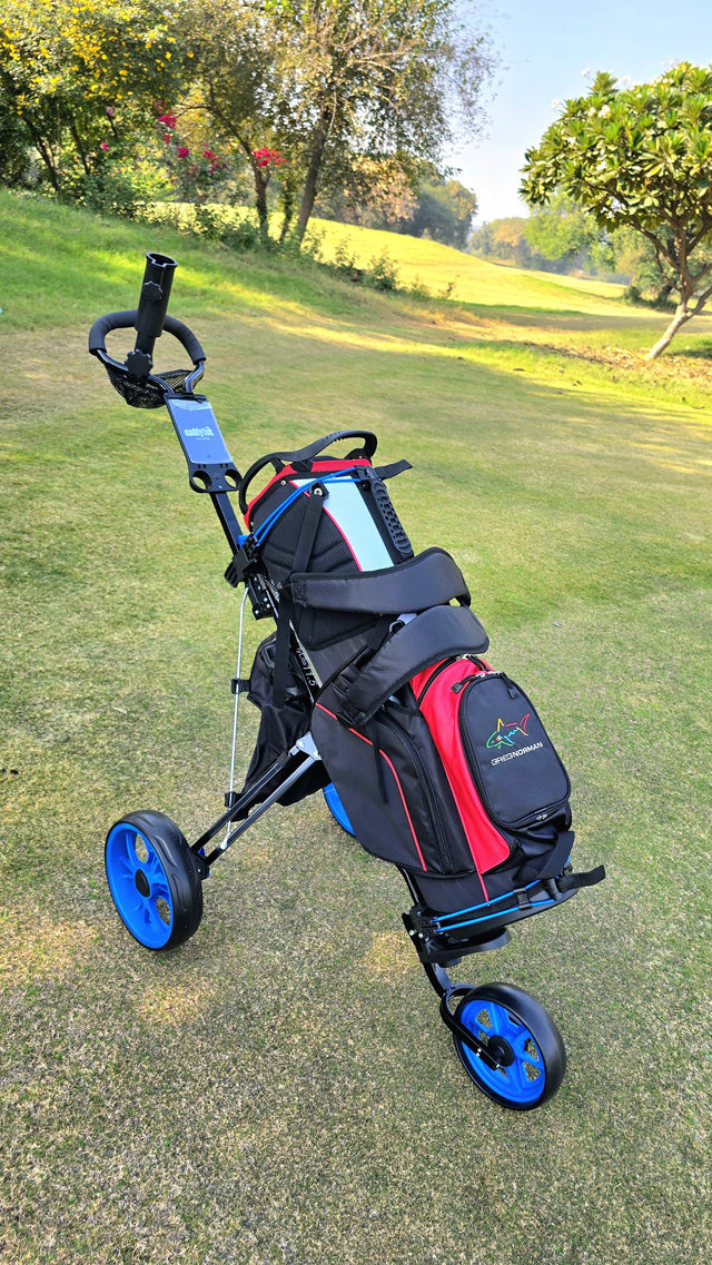 Caddytek lite Three Wheel Trolley with Umbrella and Bottle Holder