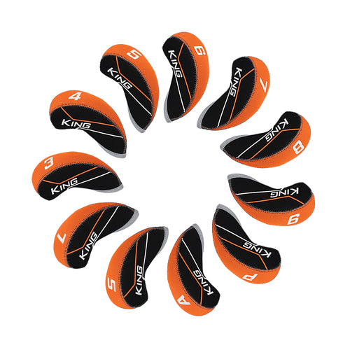 Golf Neoprene 11 Pcs Golf Headcovers - Orange