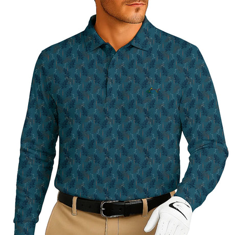 Men's Stretchable Full Sleeve Golf Polo