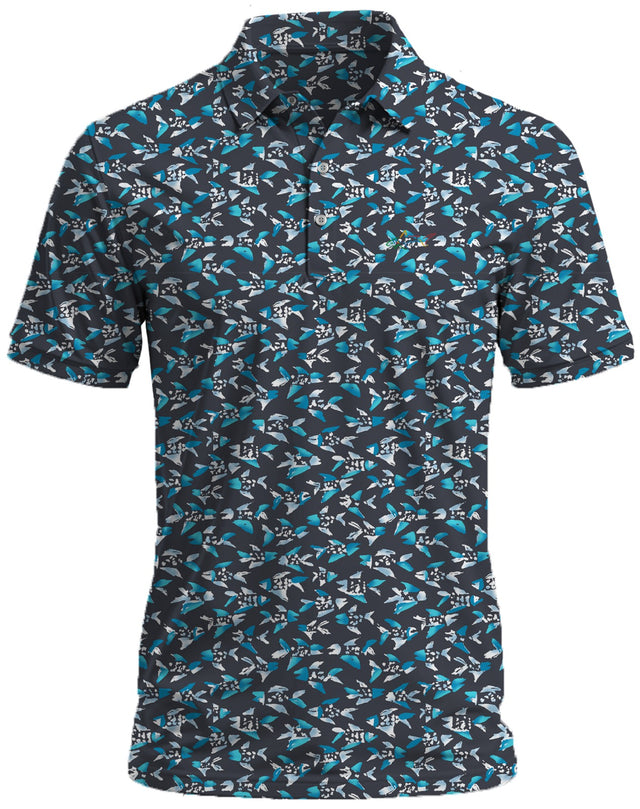 Men's Sea Life Scatter Golf Polo