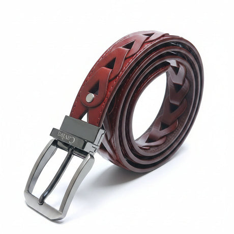 Men’s Premium Golf Belt with Geometric Pattern