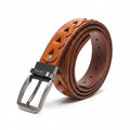 Men’s Premium Golf Belt with Geometric Pattern