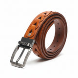 Men’s Premium Golf Belt with Geometric Pattern