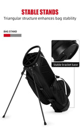 Men's Lightweight 14 Way Divider Golf Stand Bag - Black