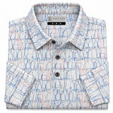 Artistic Glassware Print Full Sleeve Sleeve Golf Polo Shirt