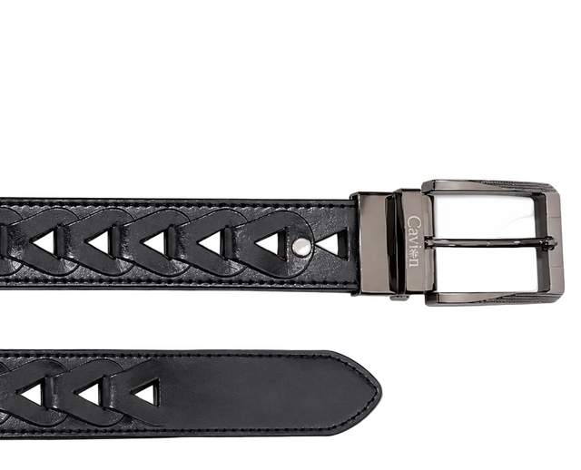 Men’s Premium Golf Belt with Geometric Pattern