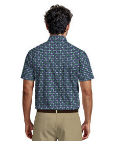 Novelty Print Short Sleeve Golf Polo Shirt