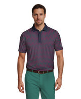 Azalea Geo Print Short Sleeve Golf Polo Shirt