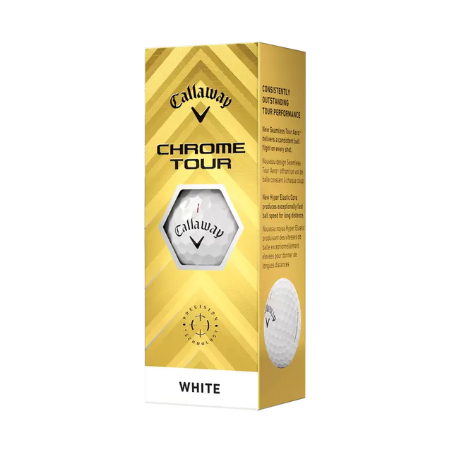 Chrome Tour Golf Balls - White
