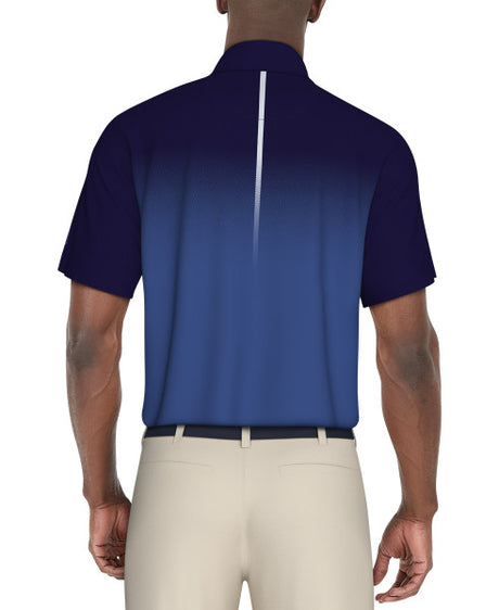 Ombre Print Short Sleeve Golf Polo Shirt - Ombre