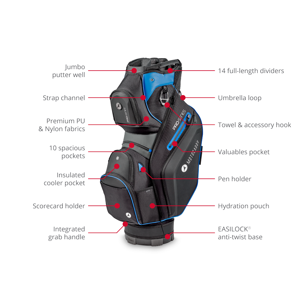 Pro-Series 14 Full Length Dividers Golf Cart Bag