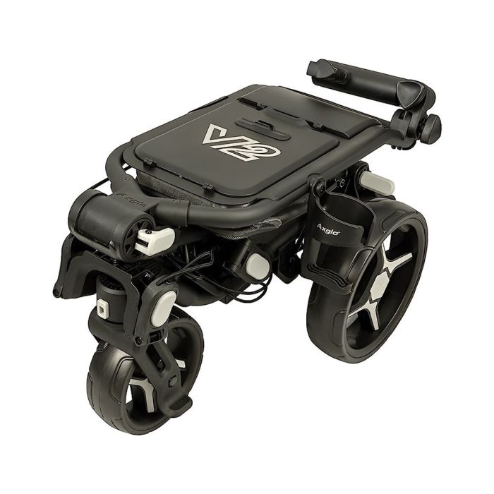 Tri-360 V2 Three Wheel Ultra Compact Foldable Golf Trolley - Black Grey
