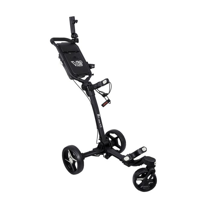 Tri-360 V2 Three Wheel Ultra Compact Foldable Golf Trolley - Black Grey