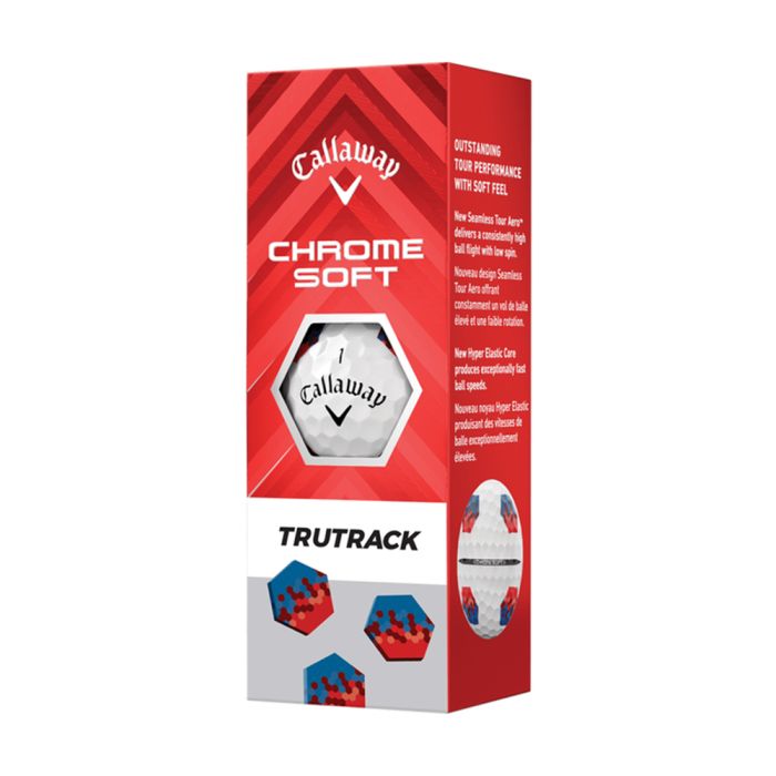 Chrome Soft TruTrack Golf Balls - White